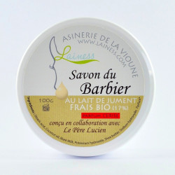 Savon du barbier au lait d'ânesse Père Lucien parfum cerise
