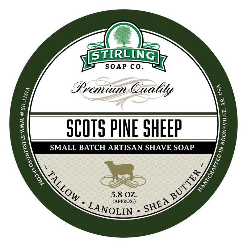 Savon de rasage Scots Pine Sheep Stirling Soap Company