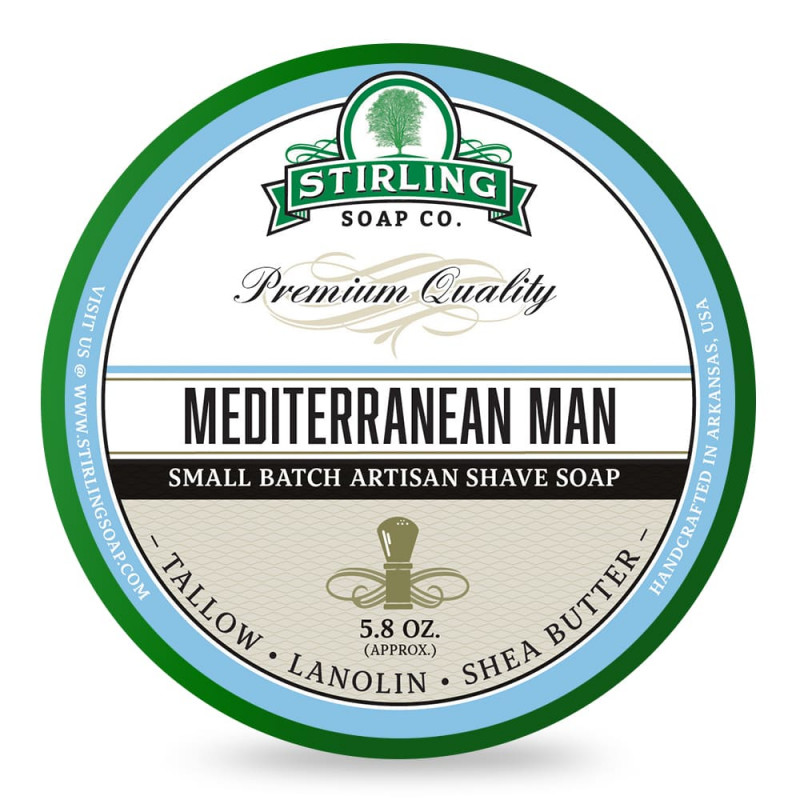 Savon de rasage "Mediterranean Man" Stirling Soap Company