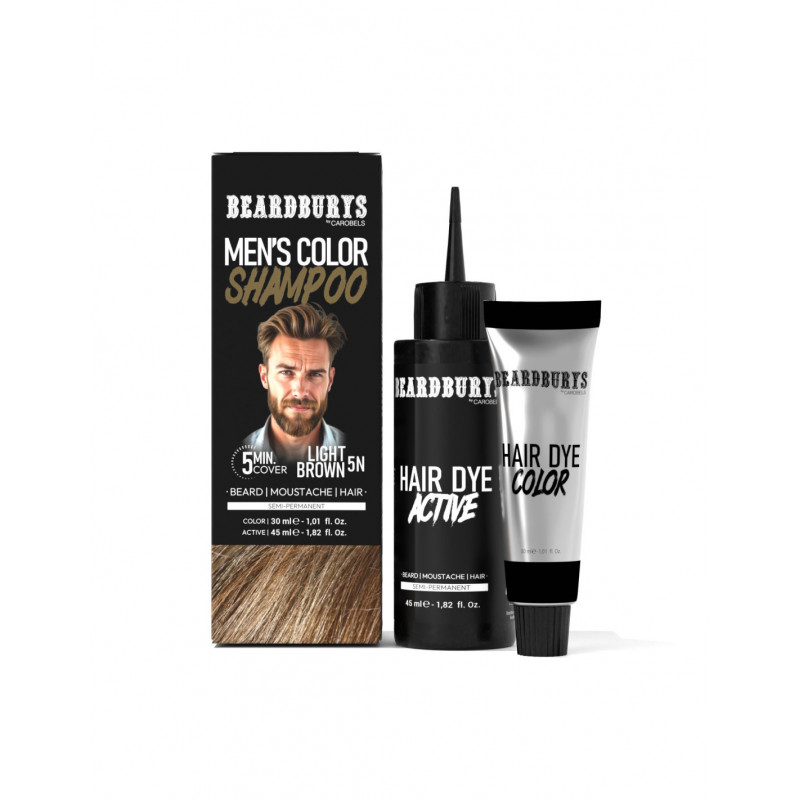 Coloration Brun clair barbe, cheveux, moustaches Beardburys