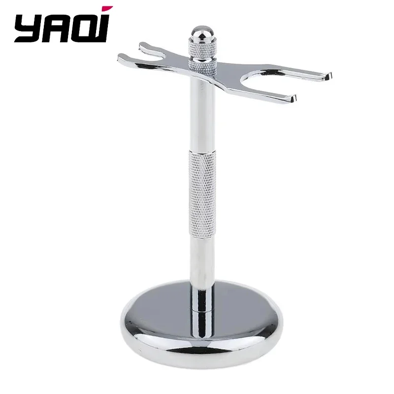 Support pour blaireau et rasoir Yaqi en métal chrome