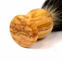 Blaireau Gentleman Barbier en bois d'olivier et poils synthétiques