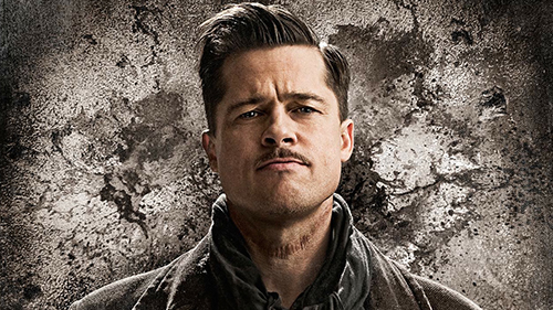 Brad Pitt moustachu dans Inglourious Basterds