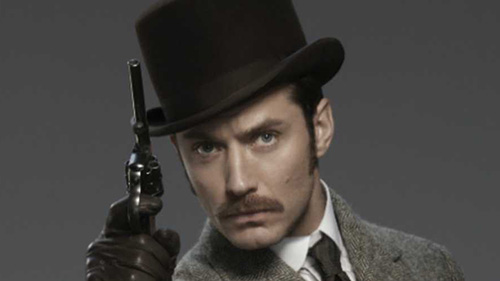 Moustaches de Jude Law dans Sherlock Holmes